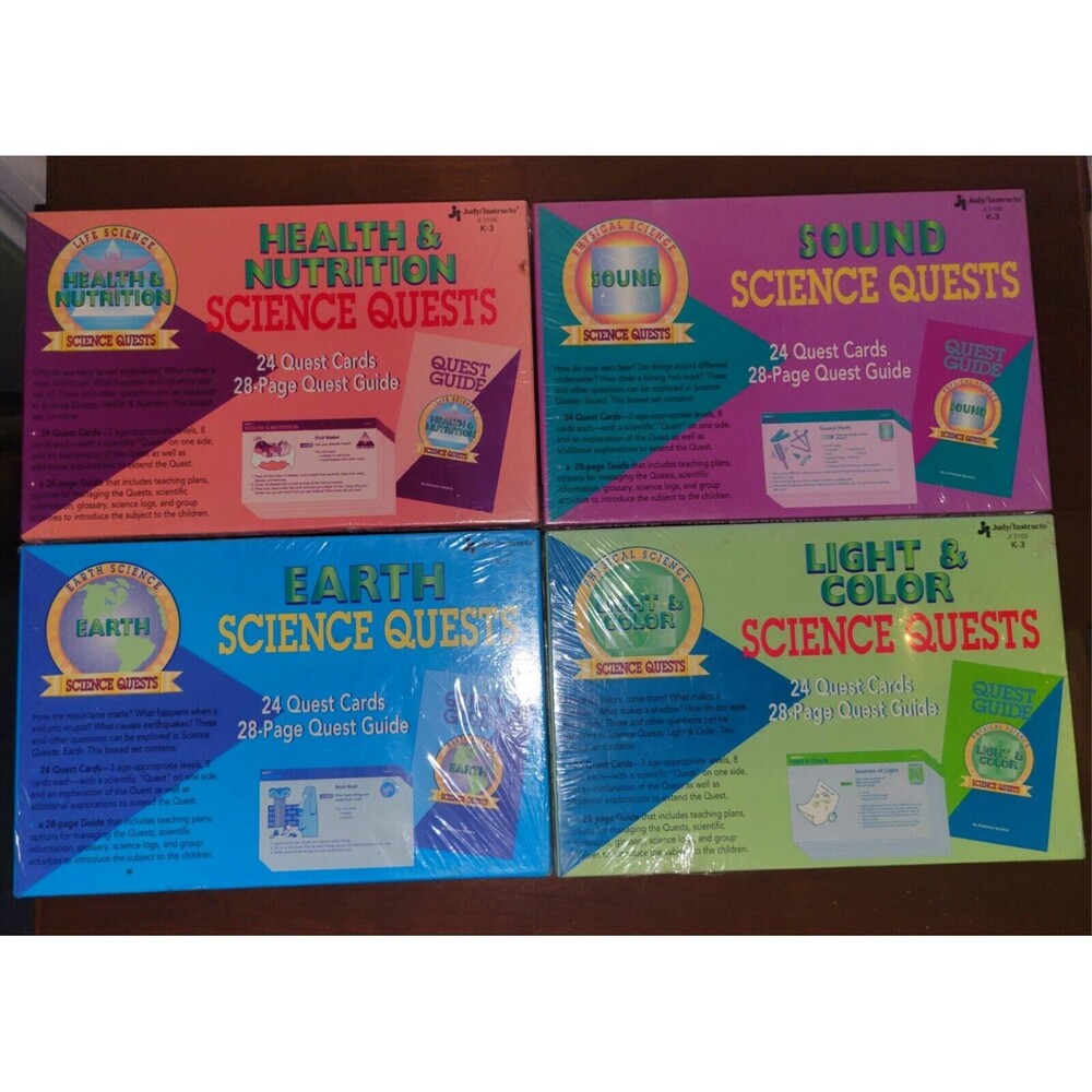Judy/Instructo Grade K-3 Learning Teaching Tool Flash Cards Guide 4 Subjects New